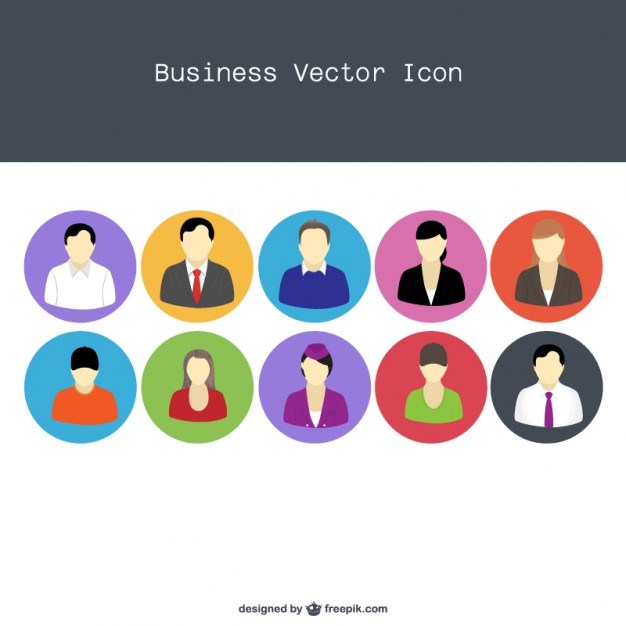 626x626 Vector Flat Professional People Icons Free Vector