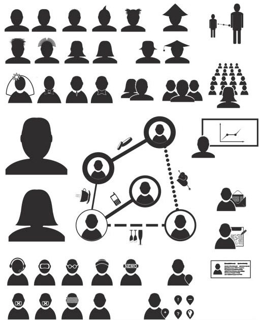 516x629 Business People Icons Vector Graphic Free Download
