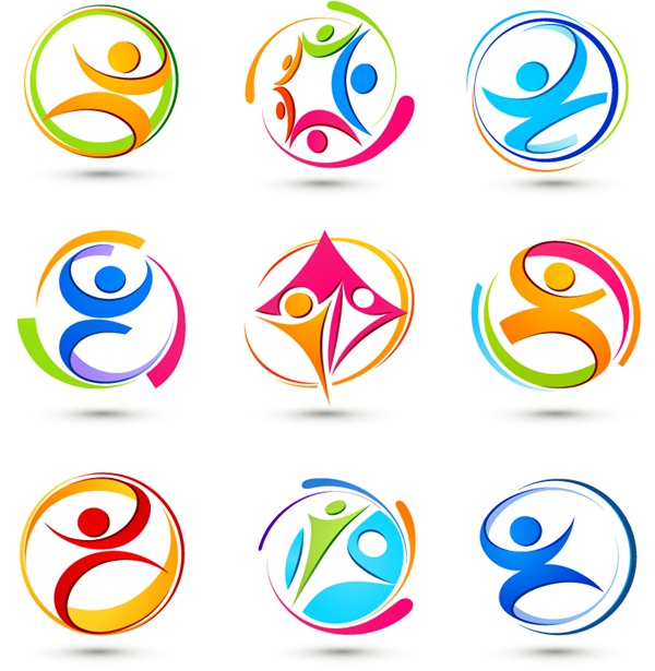 600x615 Exquisite Creative People Logo Vector Material My Free