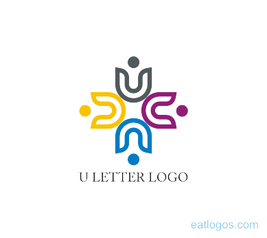389x346 U Letter People Logo Design Download Alphabet Logos Vector Logos