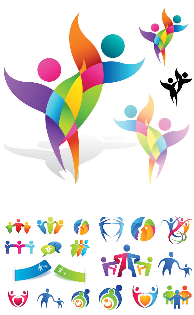 800x1300 Abstract People Logos Vector Free Stock Vector Art