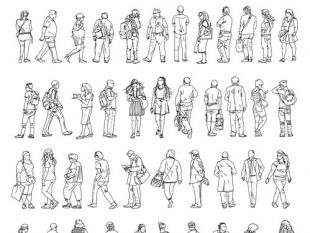 People Outline Vector At Vectorified.com 