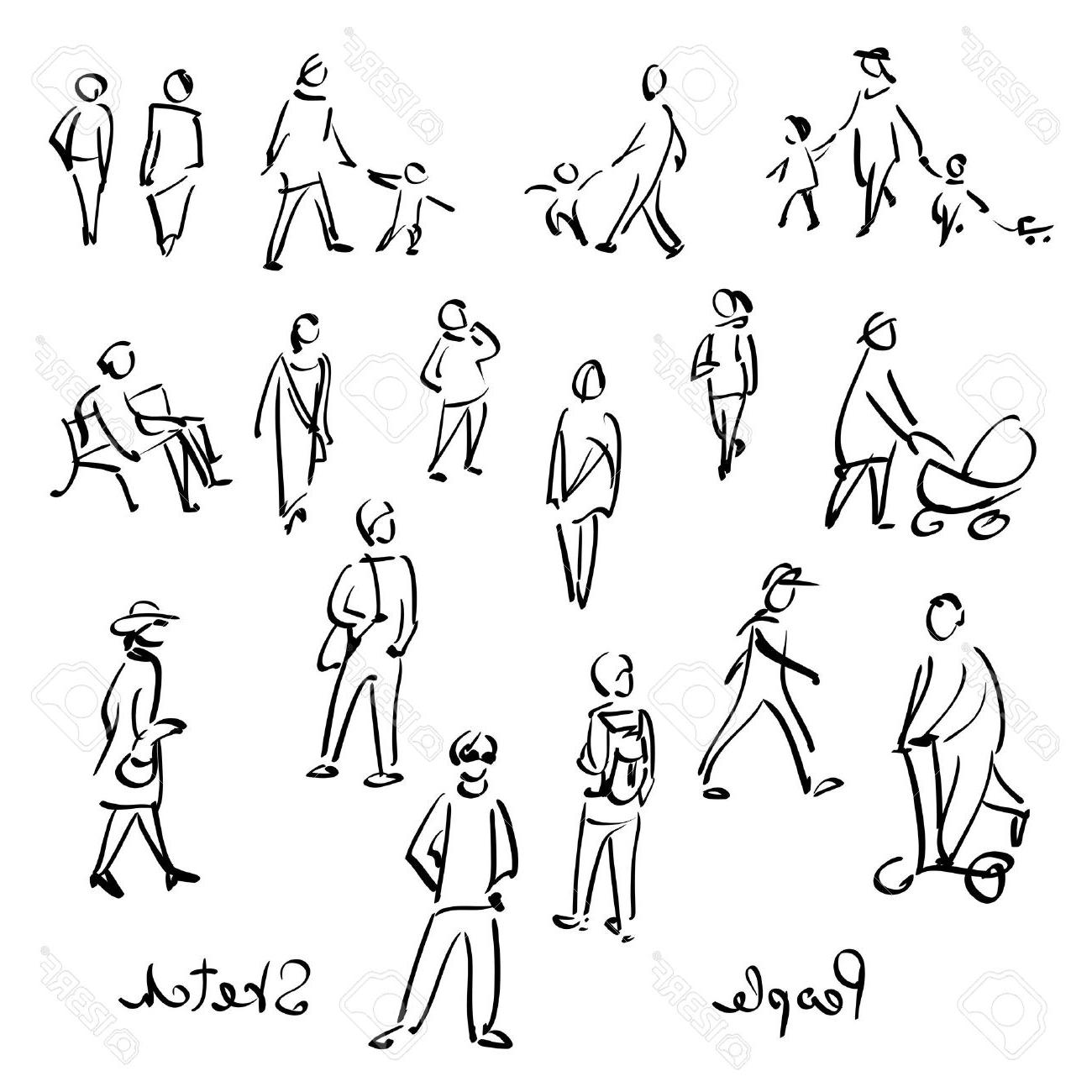 People Outline Vector at Vectorified.com | Collection of People Outline