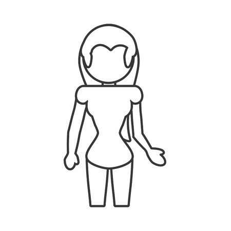 450x450 Woman Female Family People Outline Vector Illustration