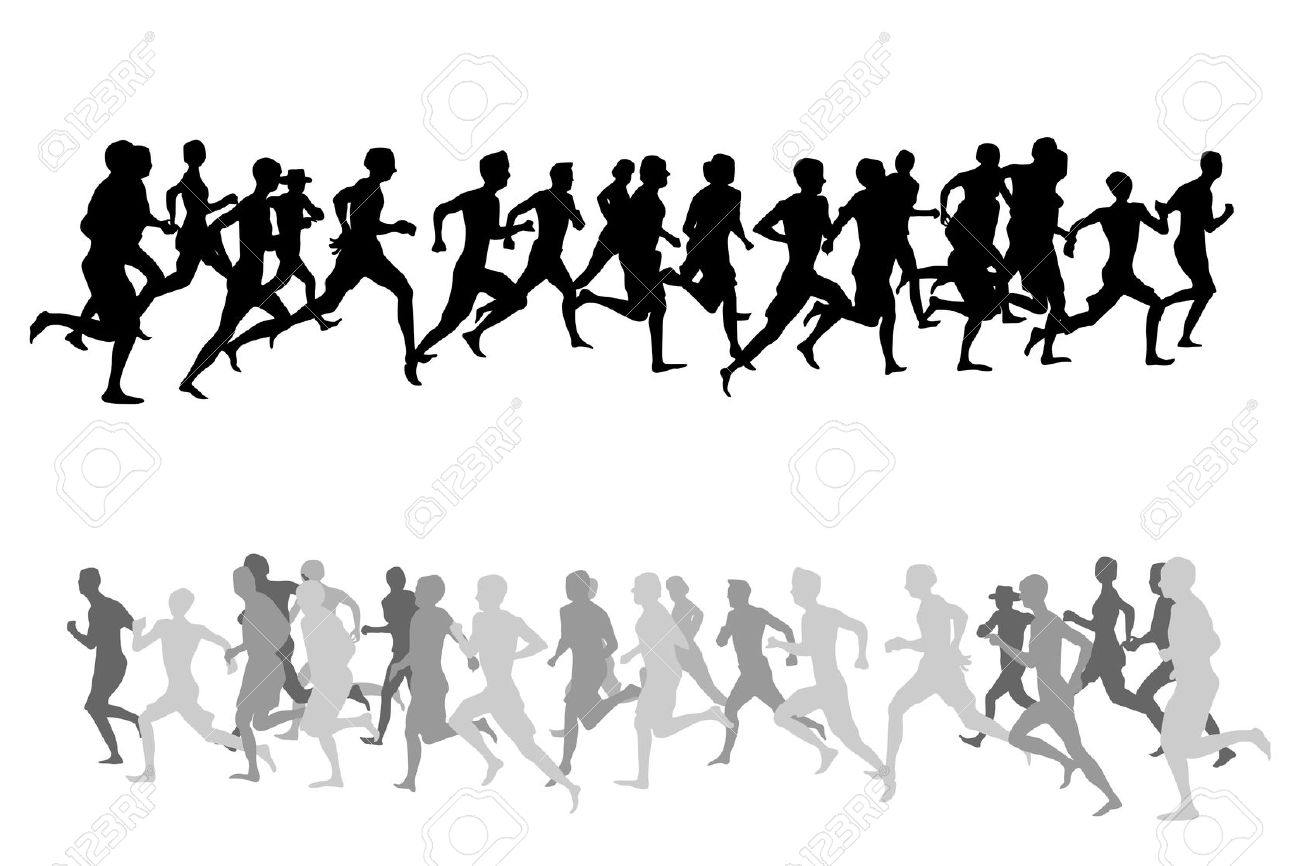 People Running Marathon Clipart 1300x866 People Running Marathon Clipart