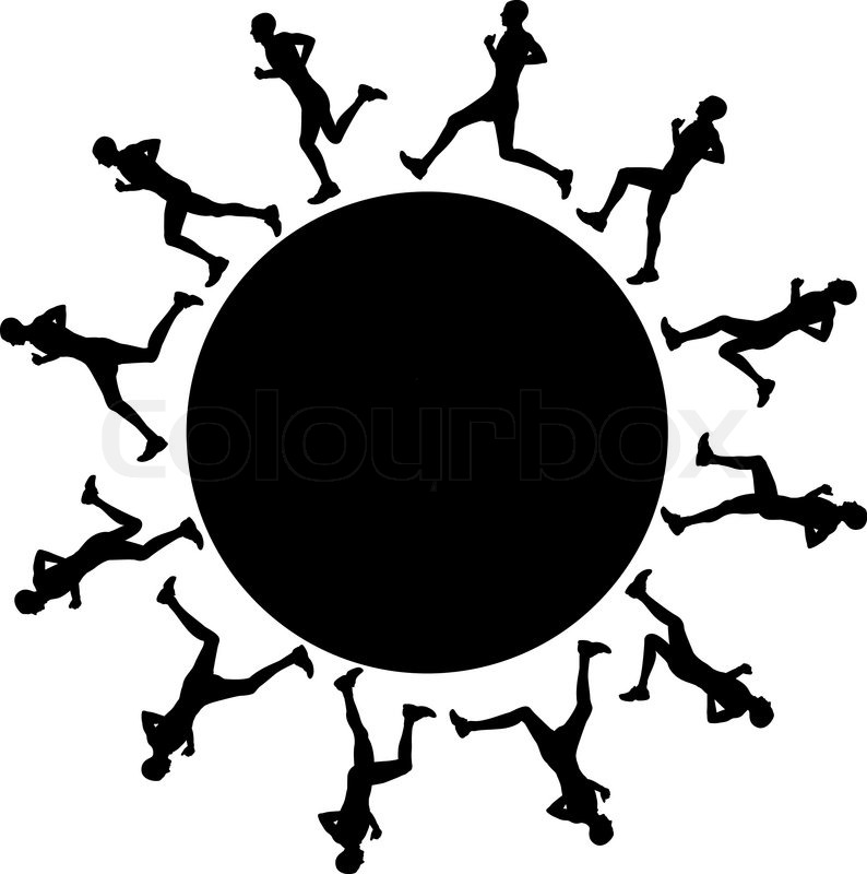 Black Silhouettes Of Running People Stock Vector Colourbox 794x800 Black Silhouettes Of Running People Stock Vector Colourbox