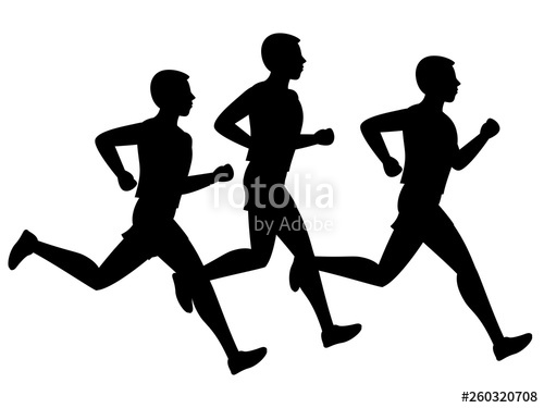 Running Or Jogging Vector Male Silhouettes Isolated On White 500x375 Running Or Jogging Vector Male Silhouettes Isolated On White