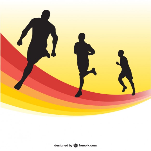 Running Race Silhouettes Background Vector Free Download 626x626 Running Race Silhouettes Background Vector Free Download