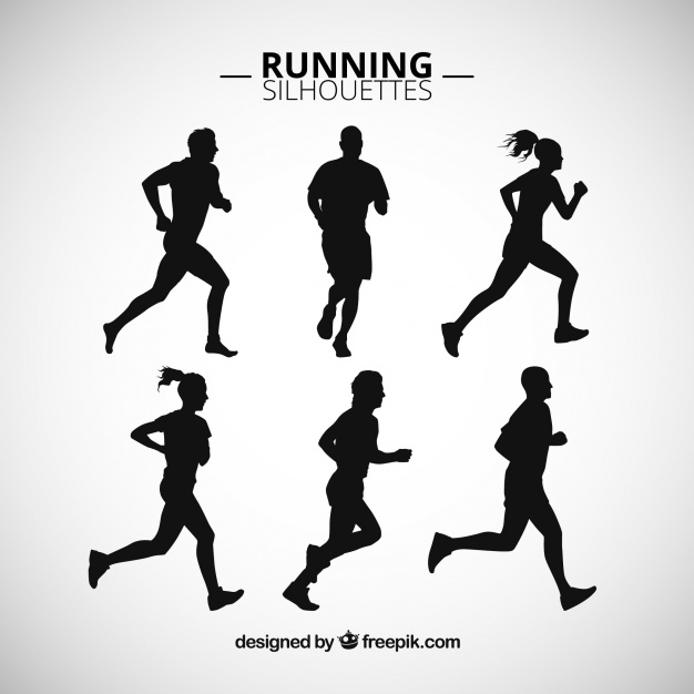 Silhouettes Of People Running Vector Free Download 626x626 Silhouettes Of People Running Vector Free Download