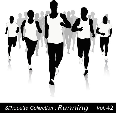 People Running Free Vector Download 376x368 People Running Free Vector Download