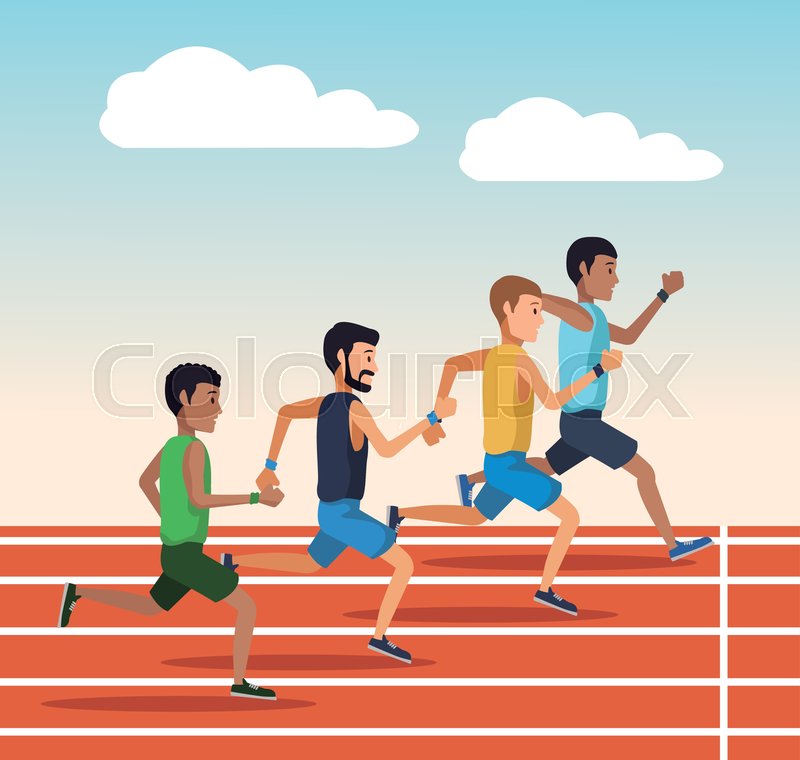 People Running On Track Icon Vector Stock Vector Colourbox 800x760 People Running On Track Icon Vector Stock Vector Colourbox