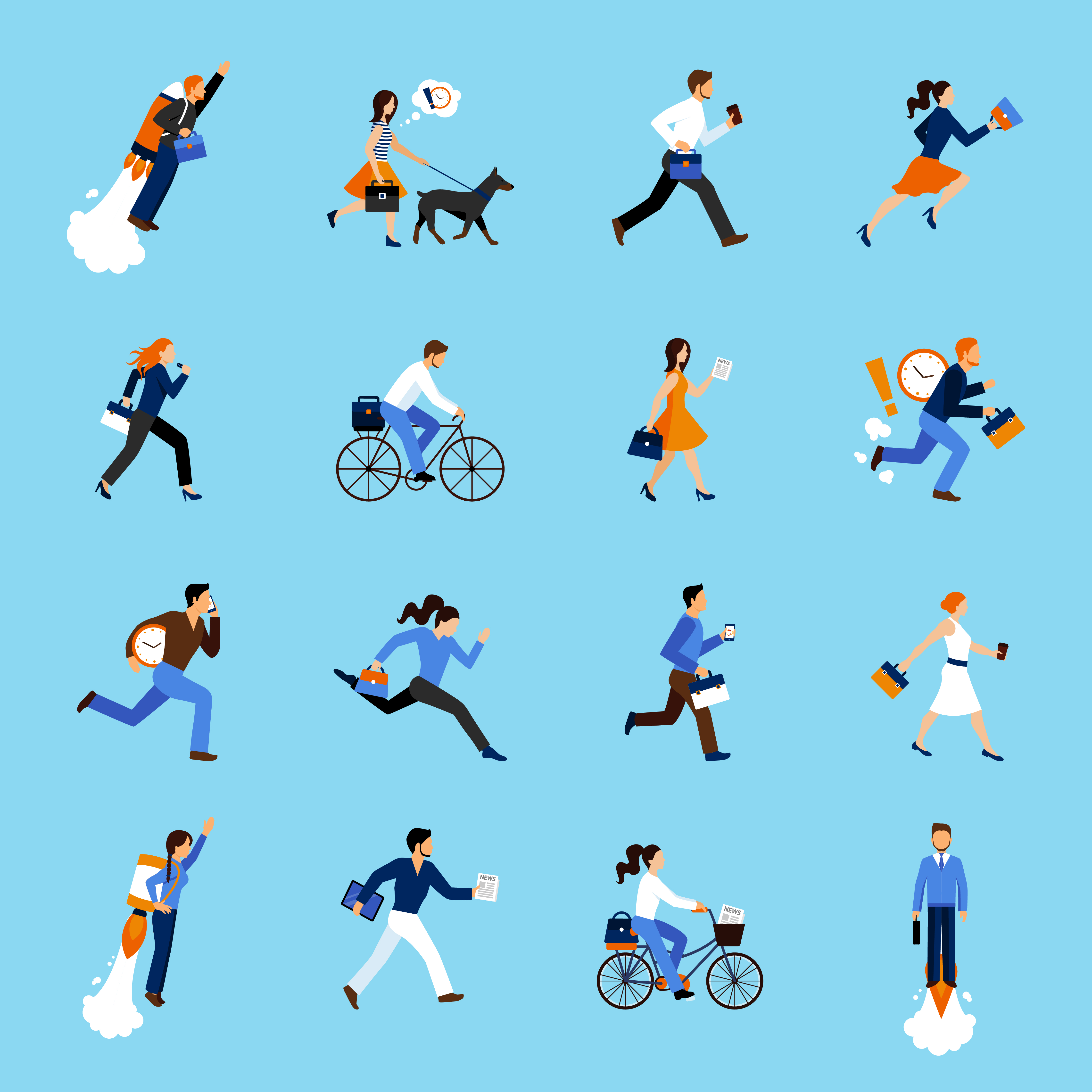 Running Business People Free Vector Art 4500x4500 Running Business People Free Vector Art