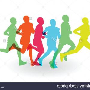 Stock Image People Running Marathon Vector Illustration Group 300x300 Stock Image People Running Marathon Vector Illustration Group