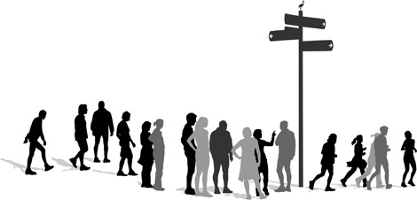 470x226 Free Vector People Silhouettes Free Vector Download