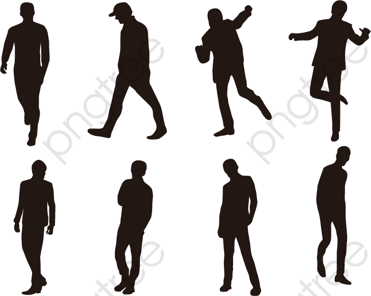 729x583 People Silhouette Vector, Silhouette Figures, Sketch, Silhouette