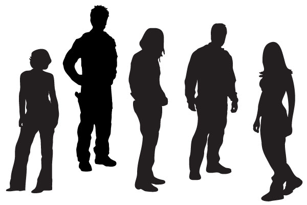 600x400 People Silhouettes Vector Download Free Vector Art Free Vectors