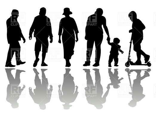 523x392 People Silhouettes Vector Image Of People Robertosch