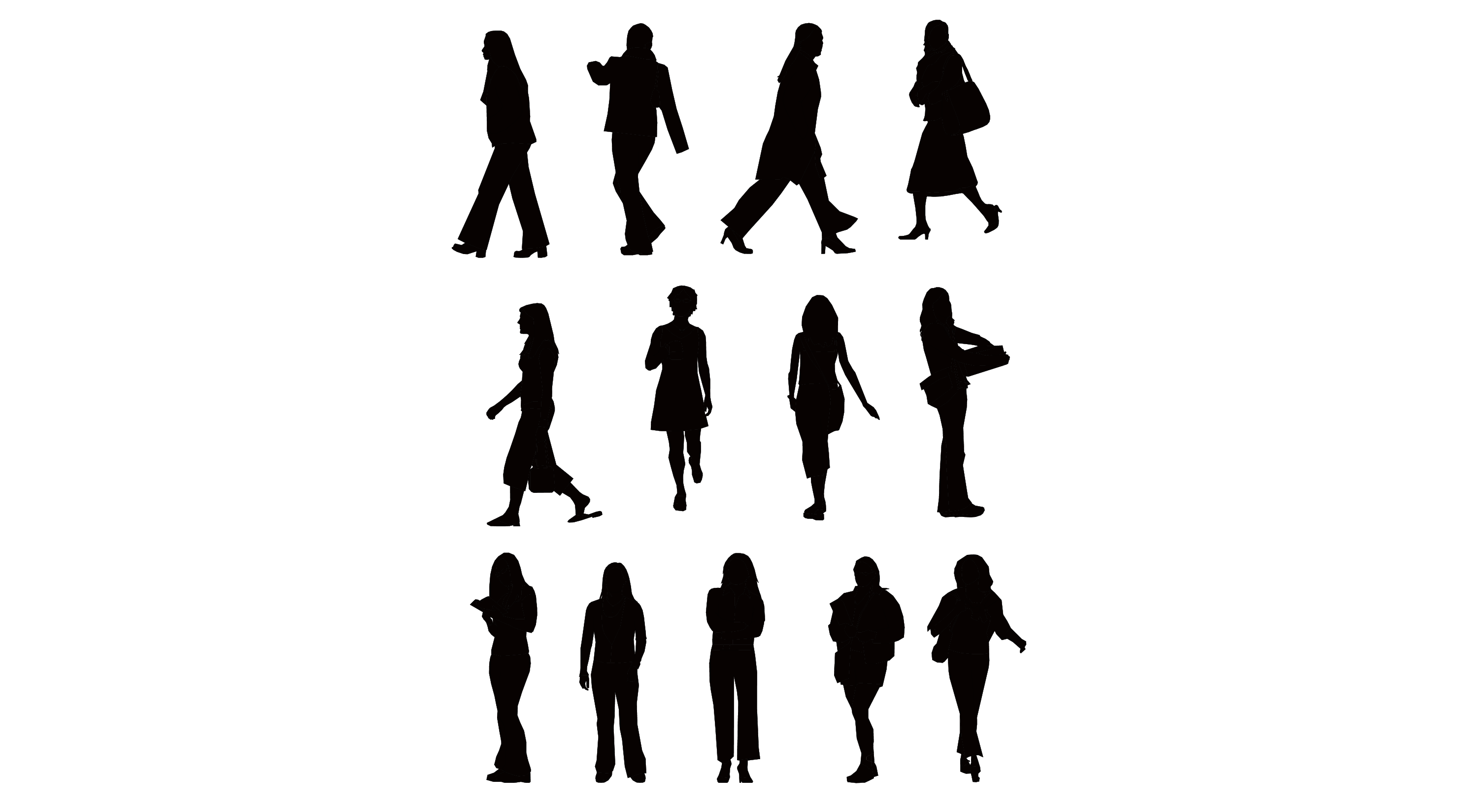 People Silhouette Vector Free
