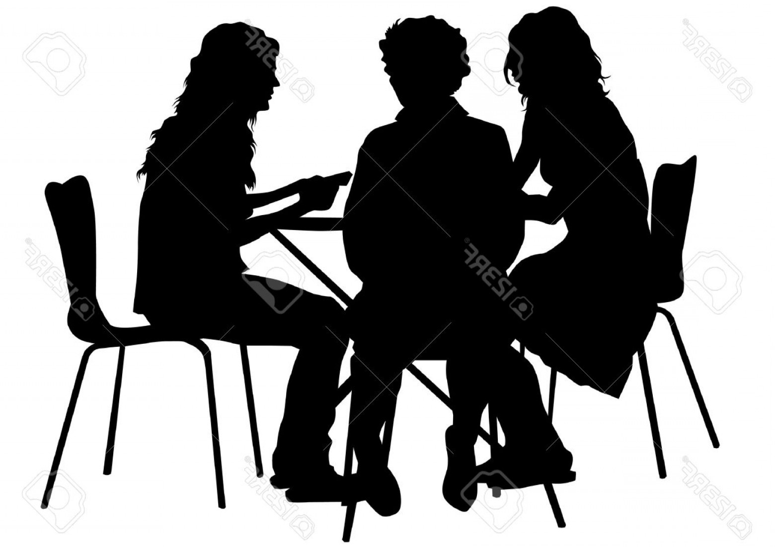 1560x1101 Photovector Drawing People In Cafes Silhouettes Of People In Urban