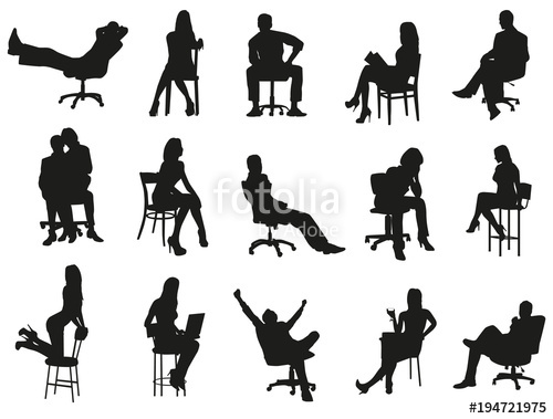 500x379 People Sitting On Chair Stock Image And Royalty Free Vector