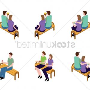 300x300 Photostock Vector Group Of People Sitting Vector Illustration