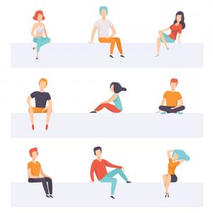 300x300 Stock Photos Sitting People Vector Image Handandbeak