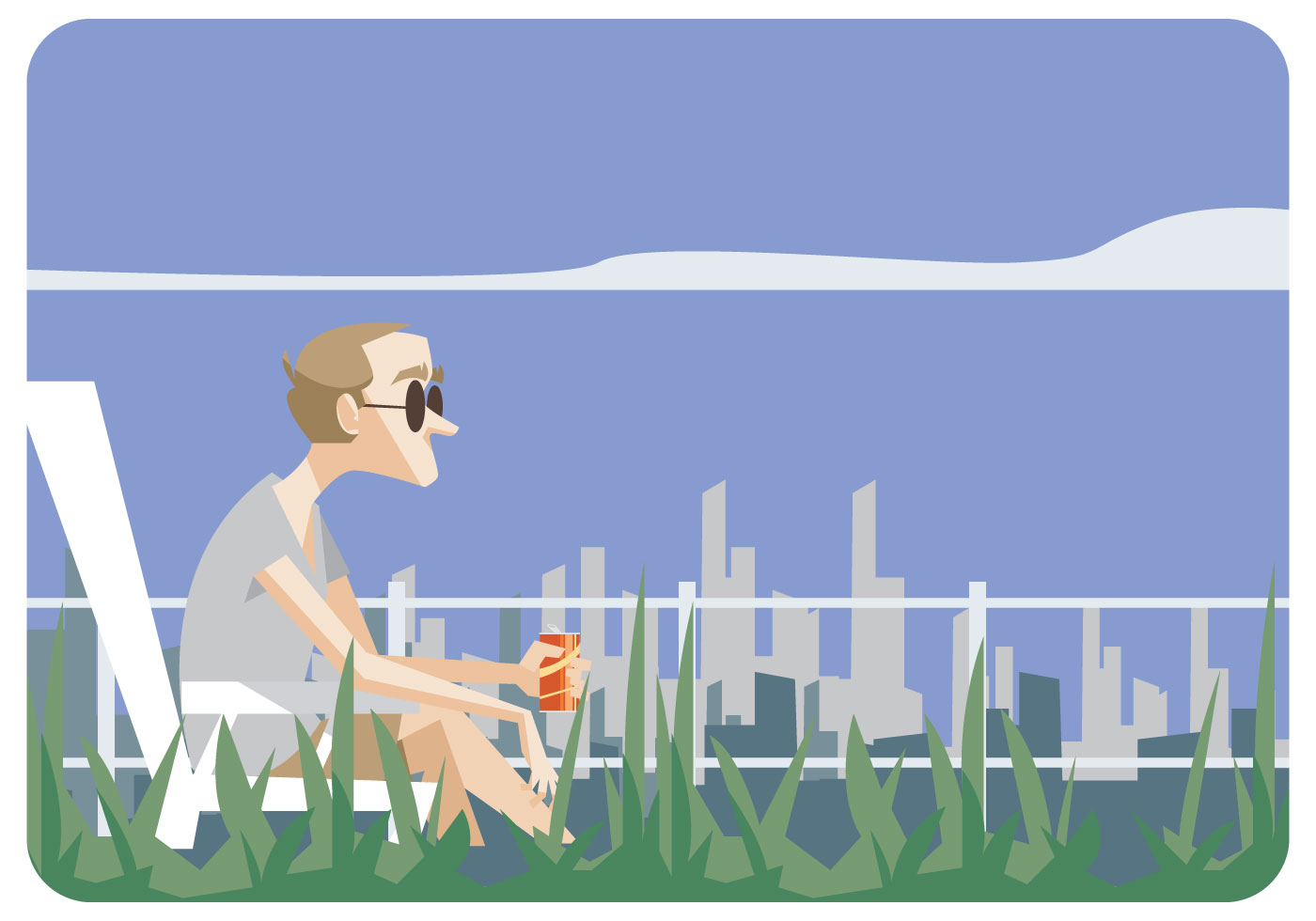 1400x980 People Sitting Free Vector Art