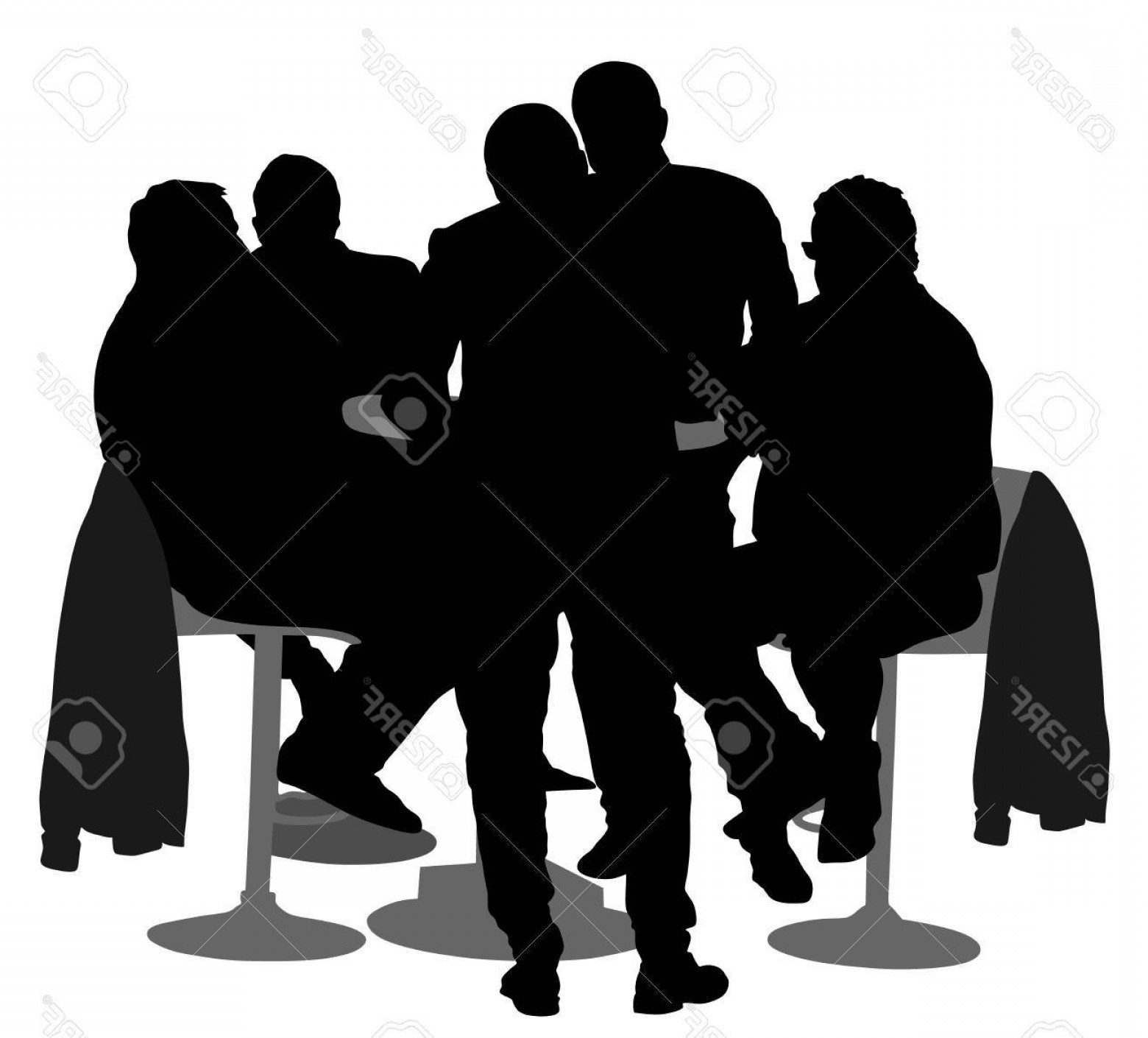1560x1410 Photostock Vector Many People Sitting And Talking Vector