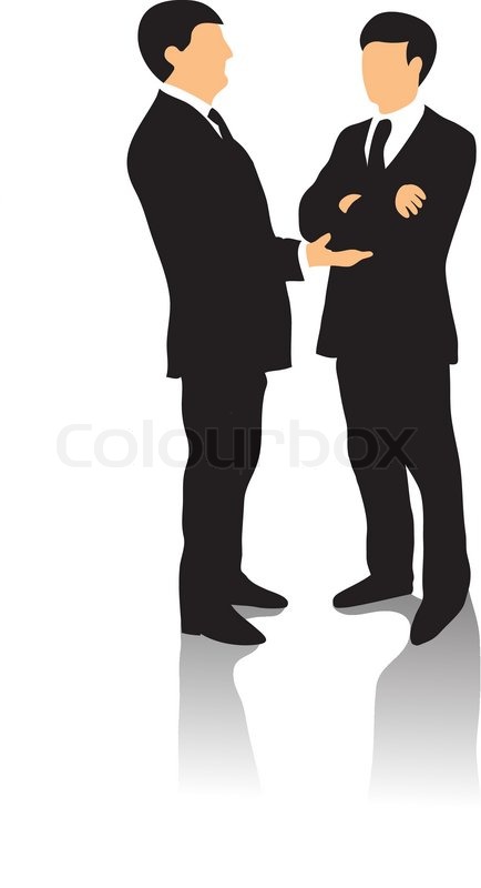 434x800 Two Business Men In Business Suit Stock Vector Colourbox
