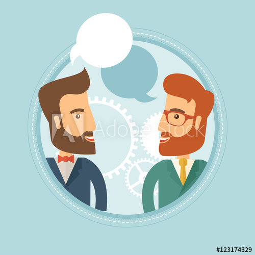 500x500 Business People Talking Vector Illustration