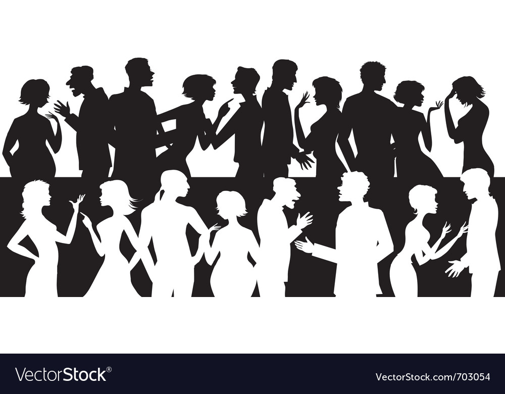 1000x780 Huge Collection Of 'group Of People Talking Silhouette' Download