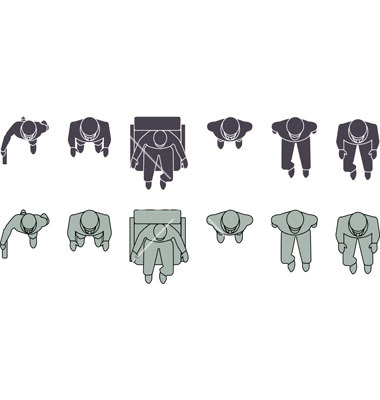 People Top View Vector