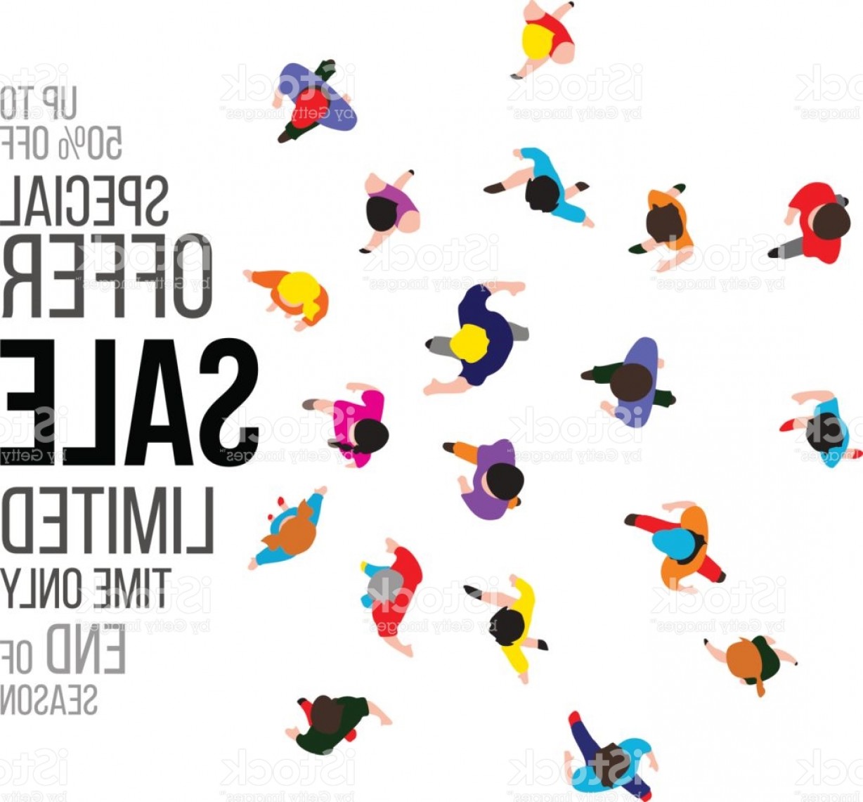 Top View People On Sale Event Vector Illustration Gm Soidergi 1228x1141 Top View People On Sale Event Vector Illustration Gm Soidergi