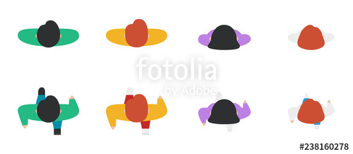 Top View Of People Set Isolated On A White Background Men 500x218 Top View Of People Set Isolated On A White Background Men