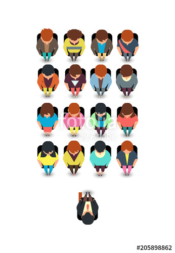 Top View People Sitting In Chairs In Lecture Auditorium Vector 346x500 Top View People Sitting In Chairs In Lecture Auditorium Vector