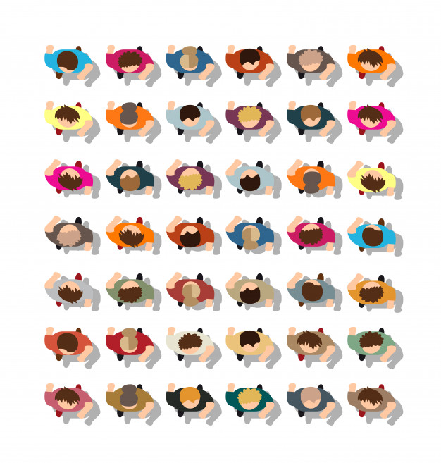 Top View People Walking Vector Premium Download 626x657 Top View People Walking Vector Premium Download