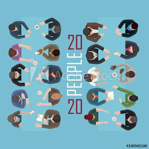 Collection Of Sitting Vector People, Top View 500x500 Collection Of Sitting Vector People, Top View