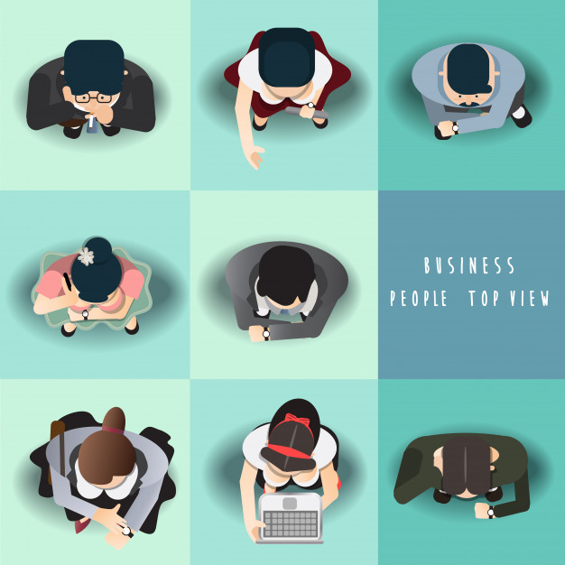 Business People Standing Top View Setvector Illustration Vector 626x626 Business People Standing Top View Setvector Illustration Vector