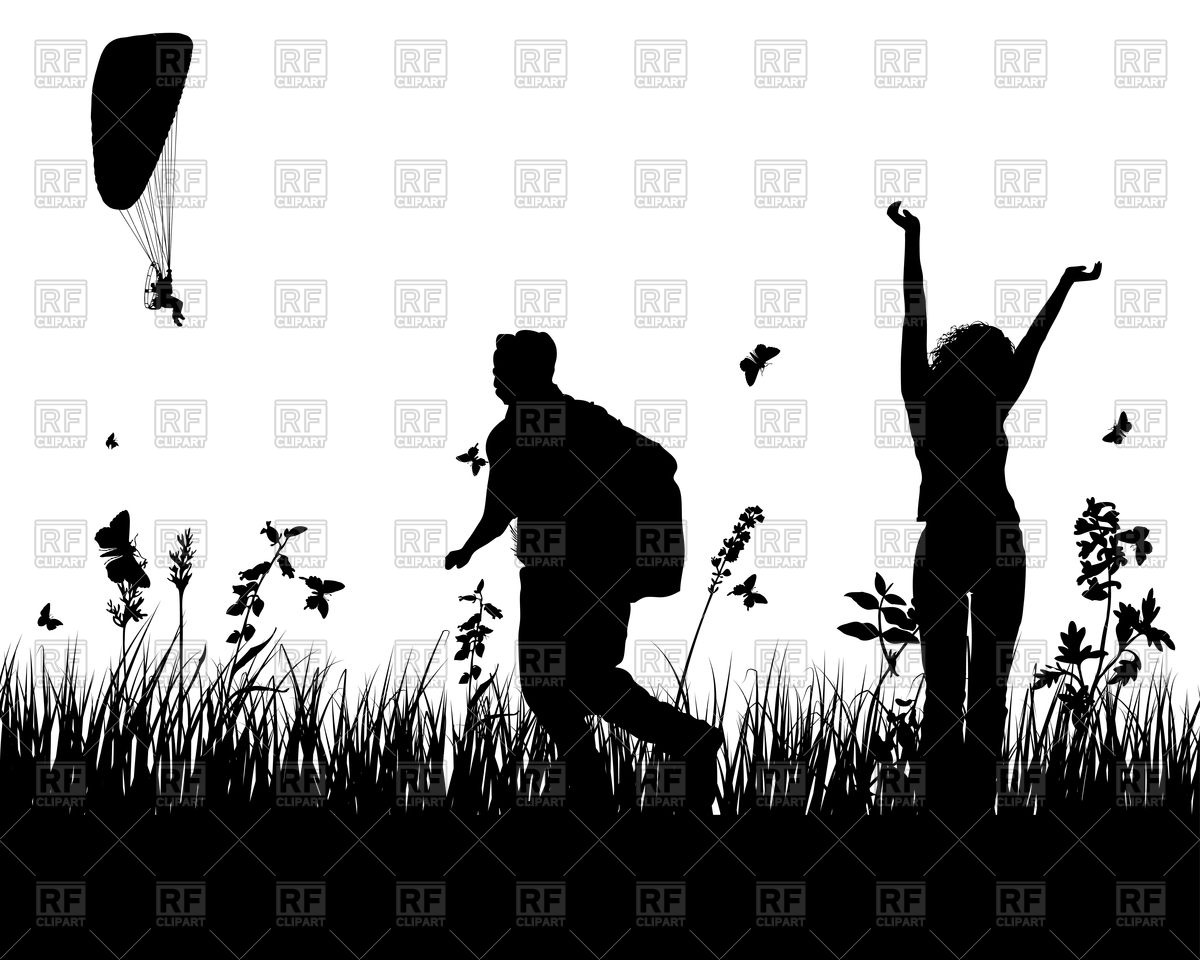 1200x960 Silhouettes Of Grass And People Vector Image Of People Angelp