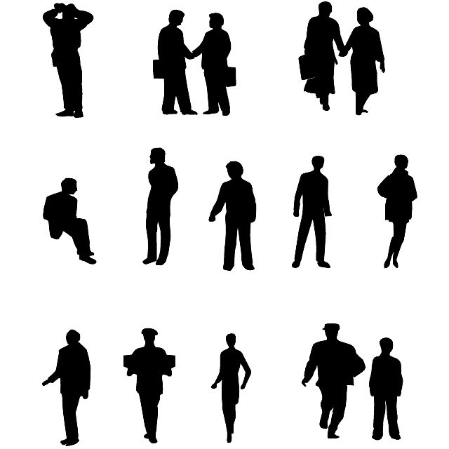 640x640 Free People Vector Silhouettes Files, Vectors Graphics