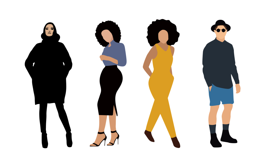 1024x650 Flat Fashion People Illustrations