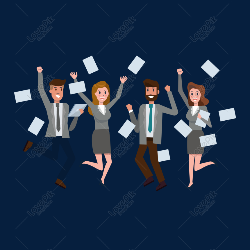 860x860 Happy Business People Vector Material Png Image Picture Free