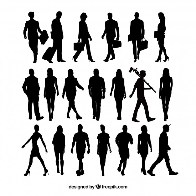 People Walking Vector