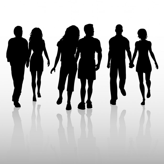 626x626 People Silhouettes Walking Vectors, Photos And Free