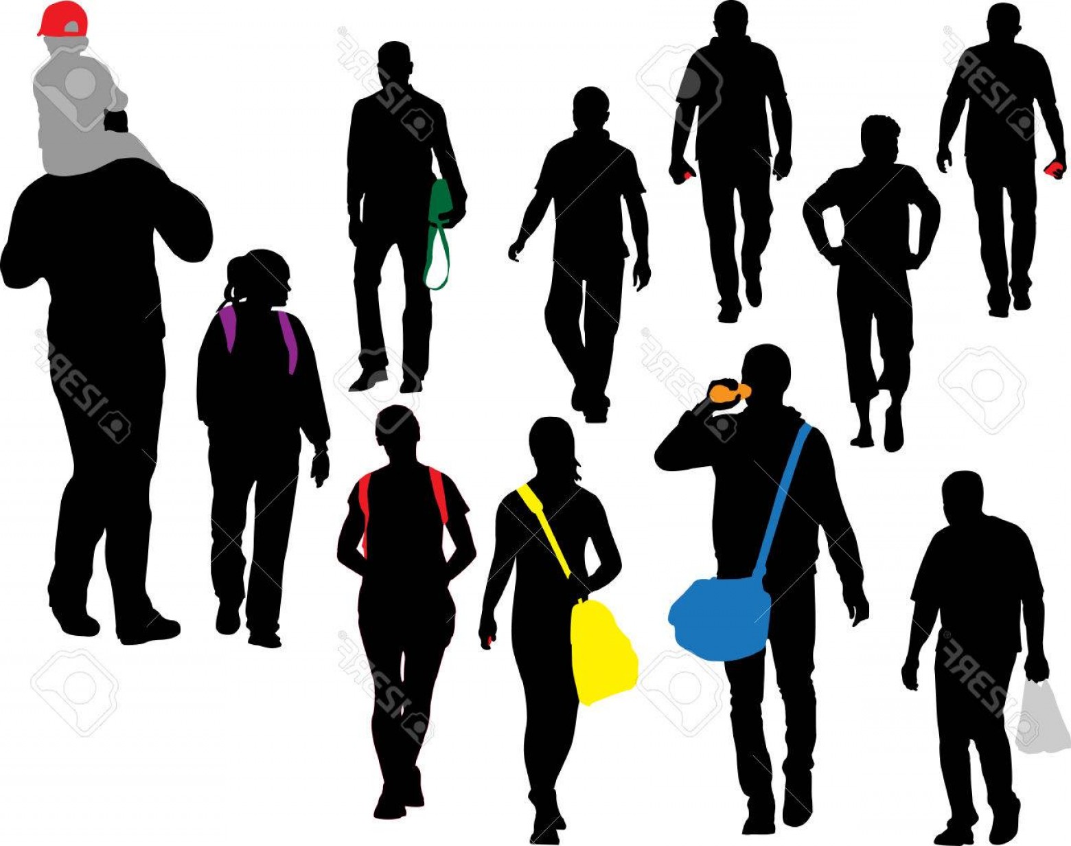 1560x1232 Photostock Vector People Walking Vector Silhouette Soidergi