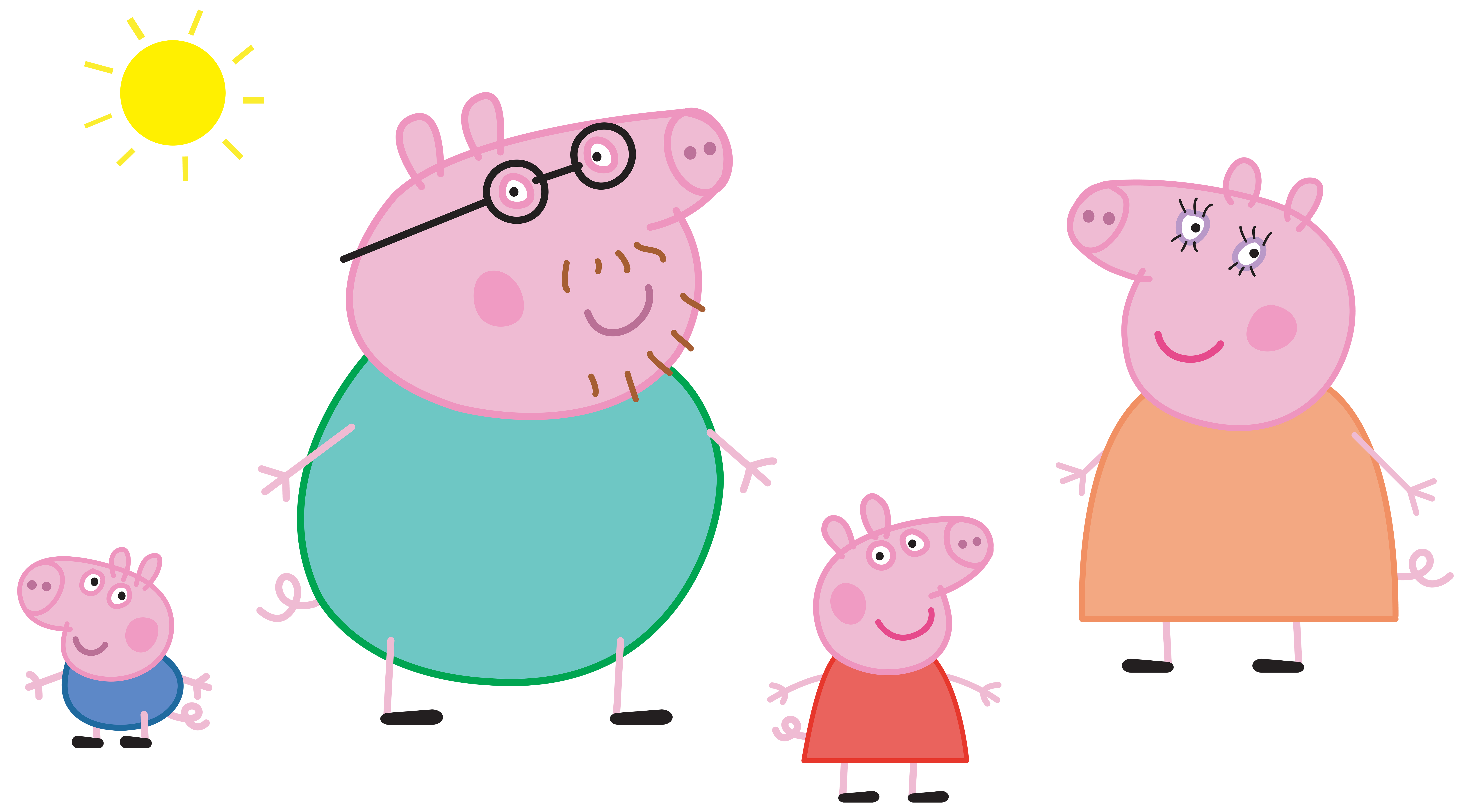 8000x4419 Pepp Peppa Pig Family, Family Logo, Pig Family