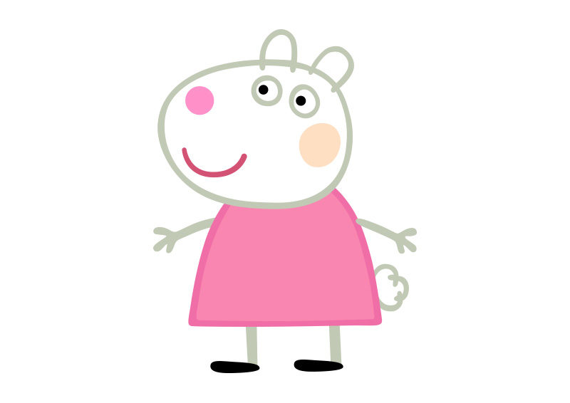 800x566 Suzy Sheep Peppa Pig Character Free Vector
