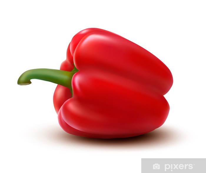 700x586 Fresh Red Pepper Vector Wall Mural