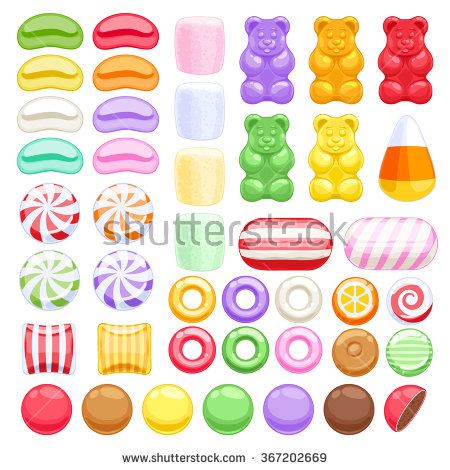 Set Of Different Sweets On White Background 450x470 Set Of Different Sweets On White Background