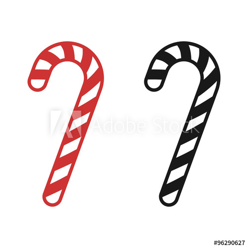 500x500 Christmas Peppermint Candy Cane With Stripes Flat Icon For Apps